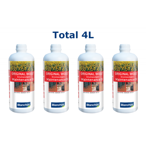 Blanchon Original Wood Environment Maintenance Oil 4L (four 1L cans) 01770000 (BL)